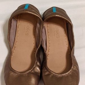 Metallic Bronze Tieks Flats